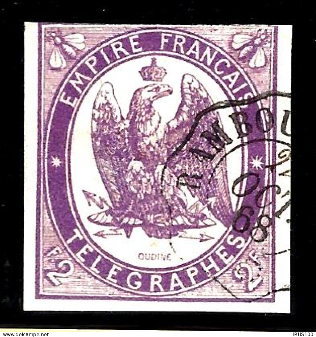 FRANCE - TIMBRE TÉLÉGRAPHE - YT N°4 - OBLITÉRÉ - Telegraaf-en Telefoonzegels