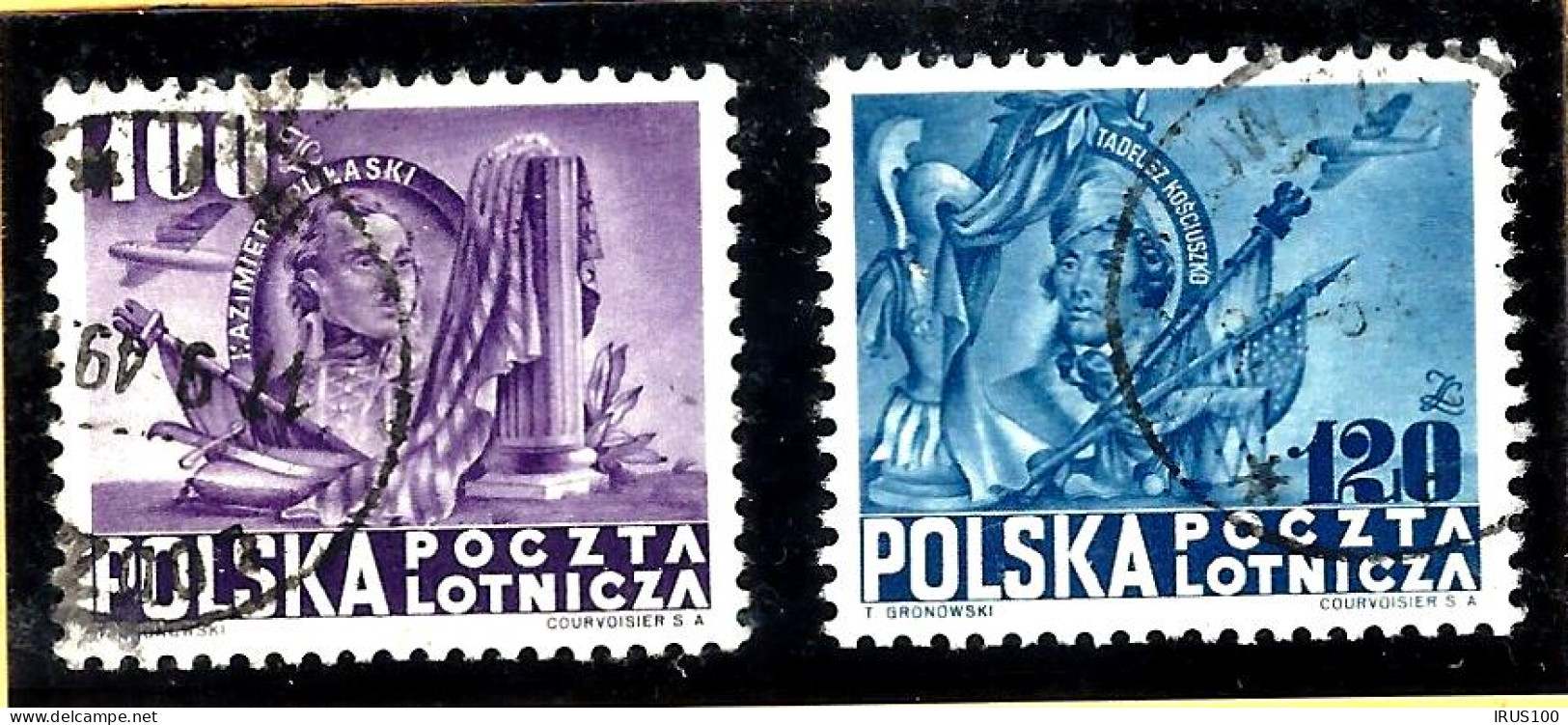 POLOGNE - POSTE AÉRIENNE - YT N° 25 Et 26 OBLITÉRÉS - 1945 - - Oblitérés