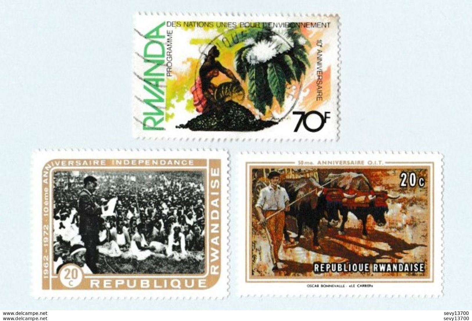 République Rwandaise lot de 24 timbres dont 23 neufs