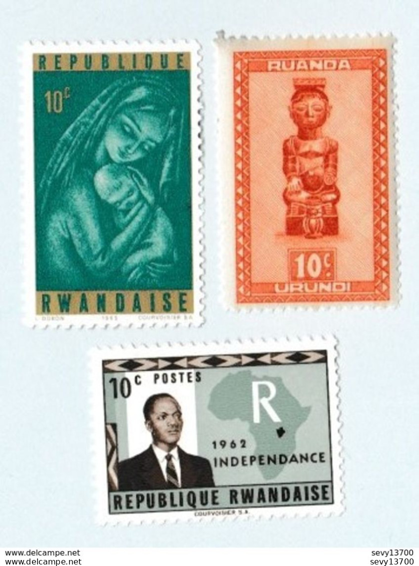 République Rwandaise lot de 24 timbres dont 23 neufs