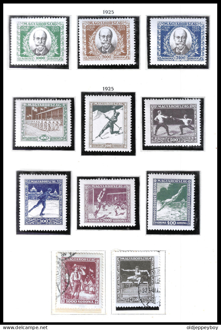  HUNGARY. 1925. FAMOUS PEOPLE MLH + SPORT I. Cpl.Set MLH Mi 403-410 - Other & Unclassified