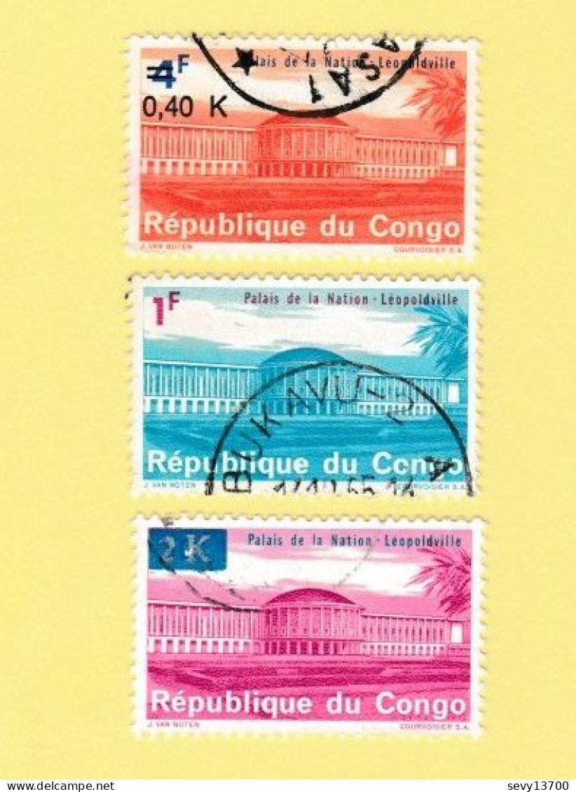 République Du Congo 8 Timbres Palais De La Nation - 1er Anniversaire De L'indépendance Et Timbres Neuf Croix Rouge - Sonstige & Ohne Zuordnung