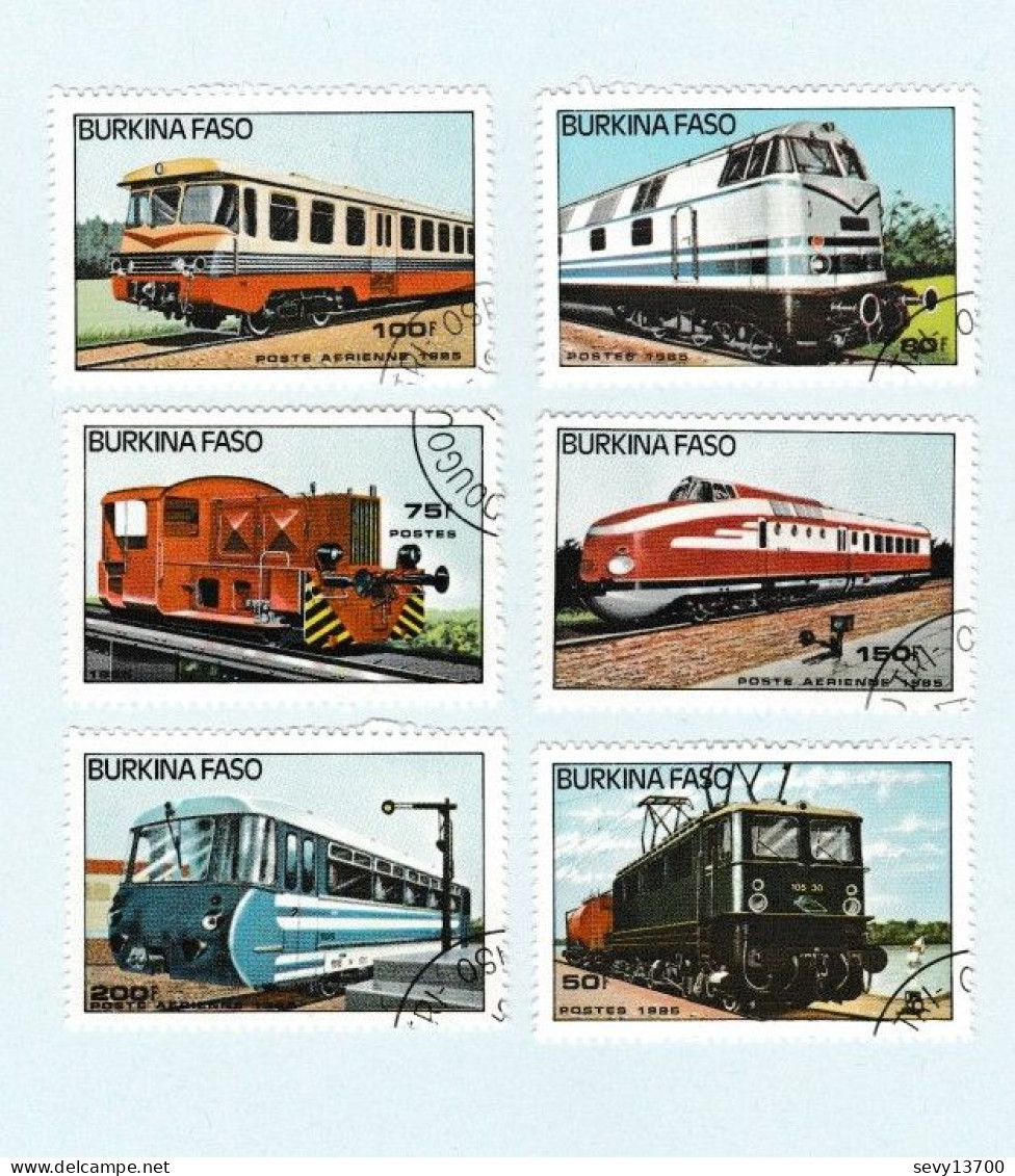 Burkina Faso Lot De 18 Timbres Les Tableaux De Botticelli 1985 - 6 Timbres Les Trains 1985 - 6 Timbres Les Champignons - Burkina Faso (1984-...)