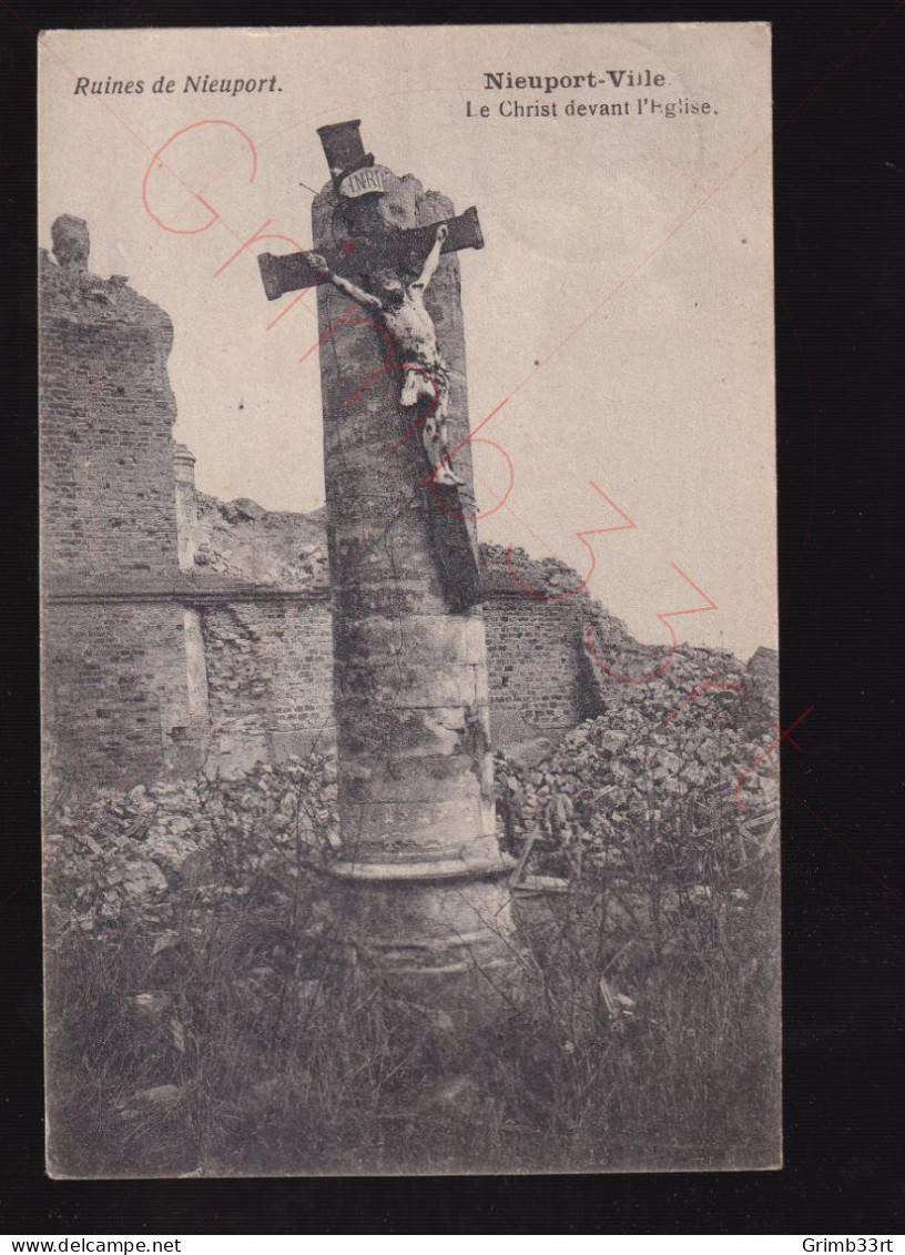 Nieuport-Ville - Le Christ Devant L'Eglise - Postkaart - Nieuwpoort