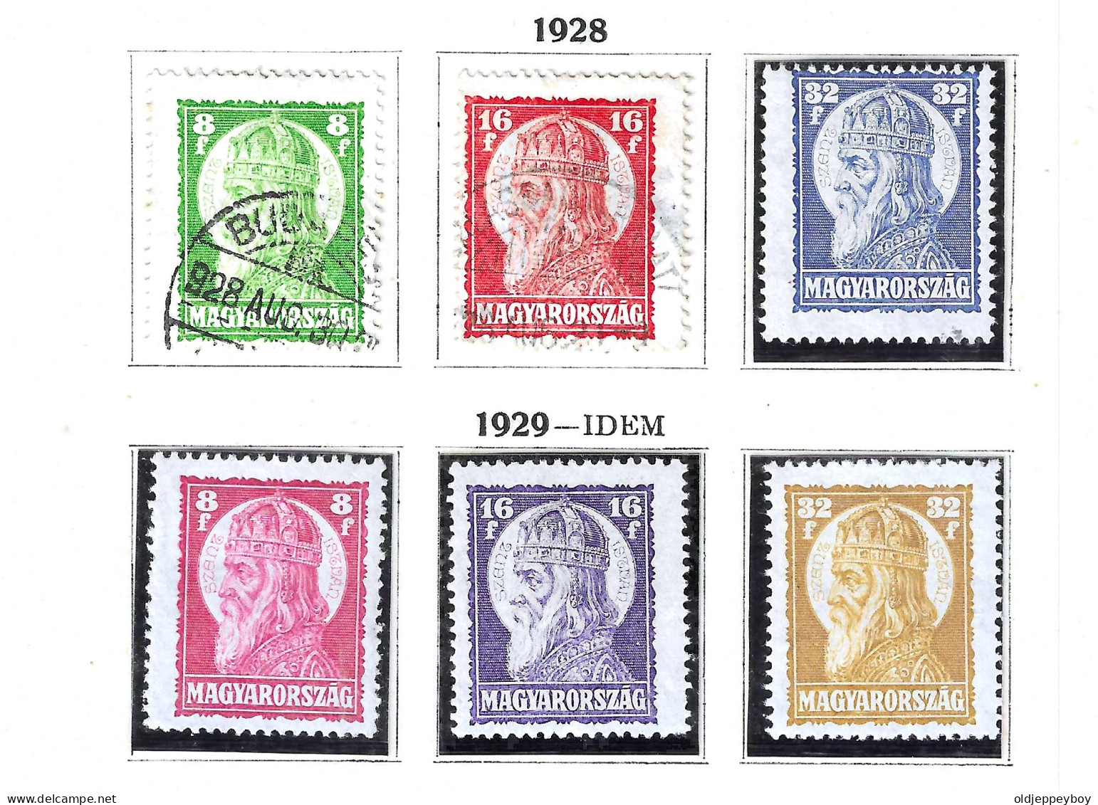 HUNGARY Ungarn 1928 St. Istvan, First Hungarian King From 970-1038 Mi 438-440 AND 1929 SAME SET - Andere & Zonder Classificatie