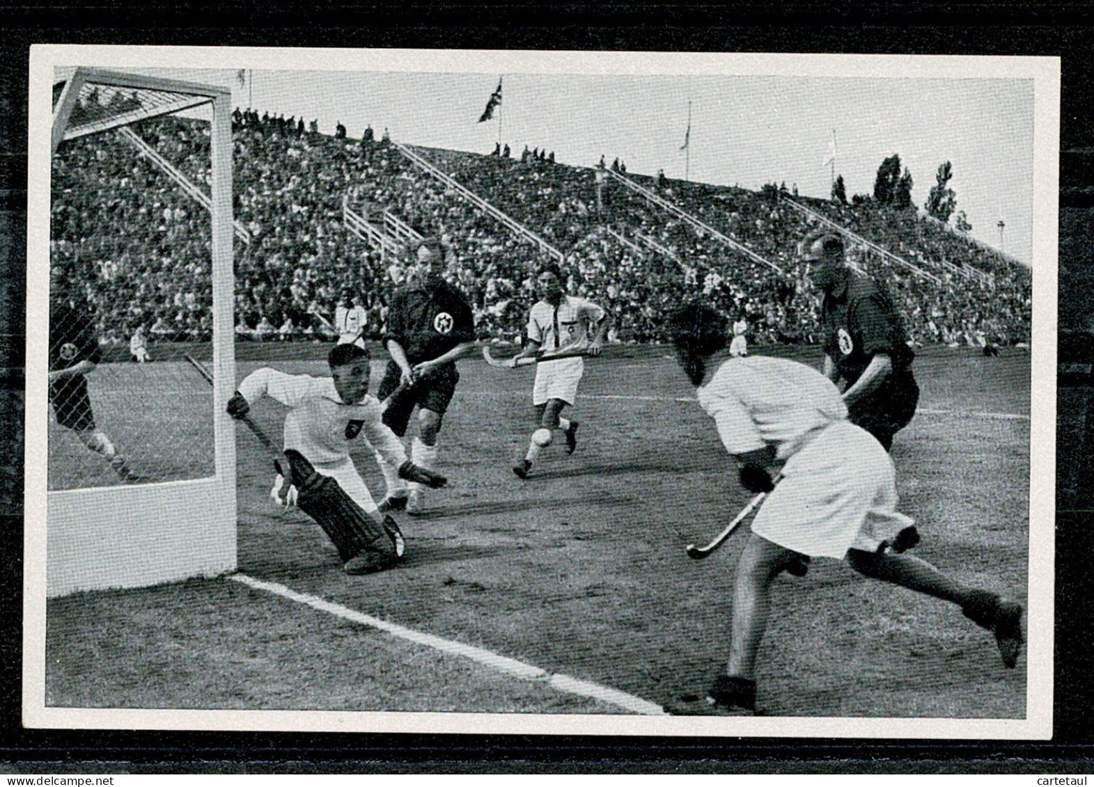 Jeux Olympiques Games JO 1936 Berlin Hockey Sur Gazon Match Inde / Allemagne 8-1   Image Chromo 8 X 12 Cm  JAMAIS COLLEE - Otros & Sin Clasificación