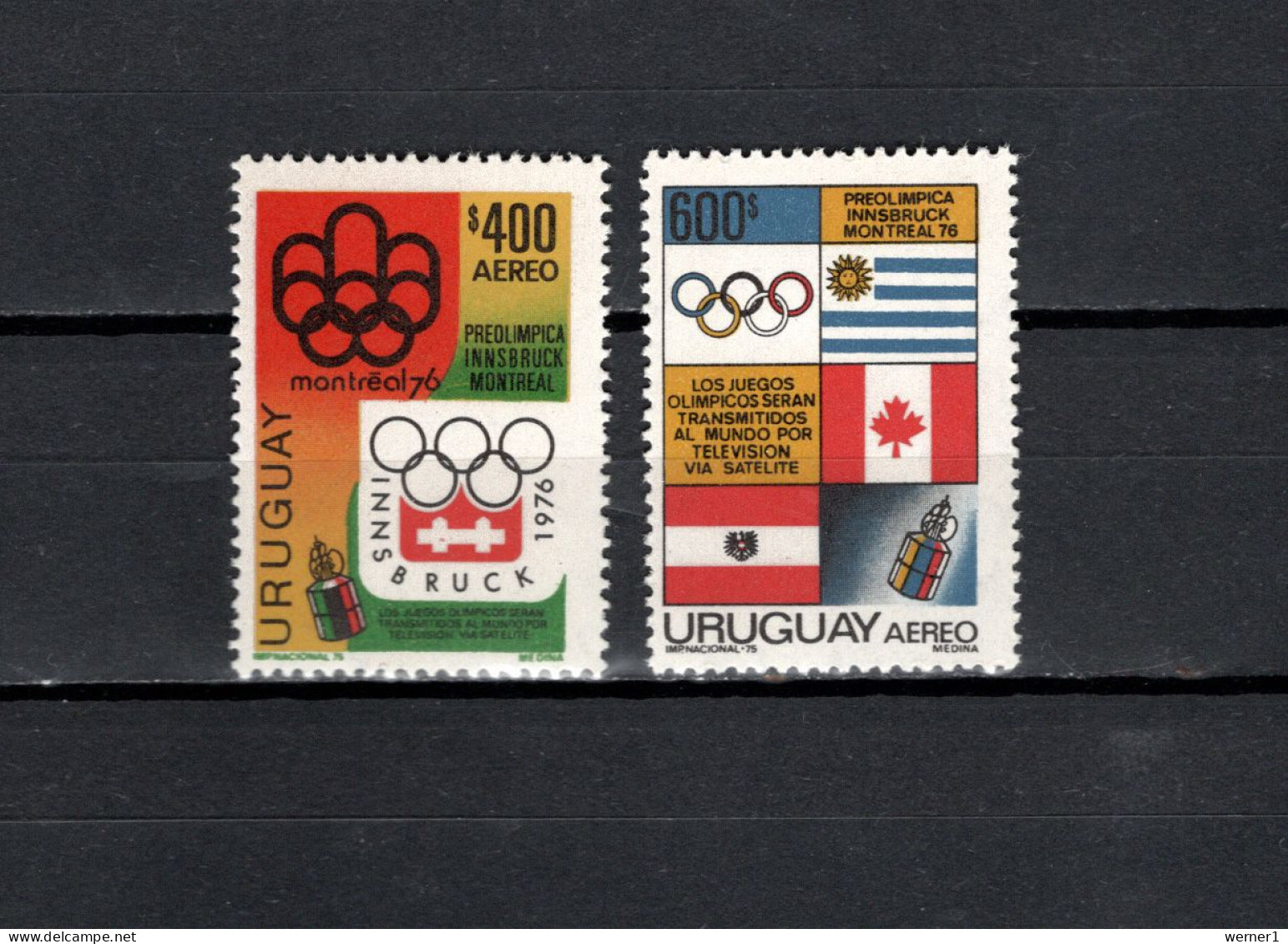 Uruguay 1975 Space, Olympic Games Montreal/Innsbruck Set Of 2 MNH - South America