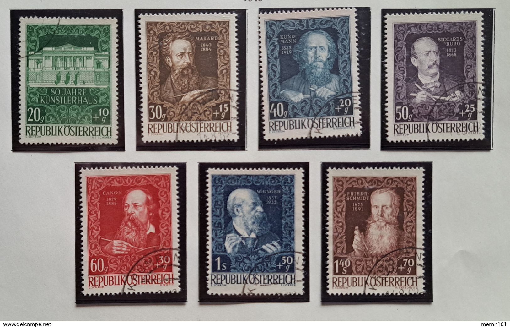 Österreich 1948, Mi 878-84 Gestempelt "Künstlerhaus" - Usados