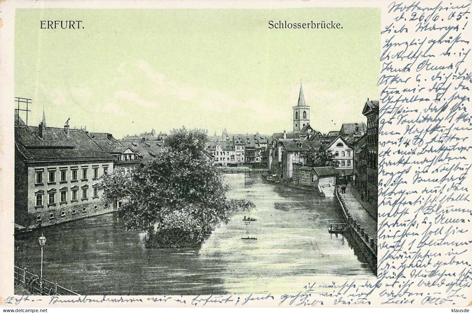 Erfurt - Schlosserbrücke Gel.1905 AKS - Erfurt