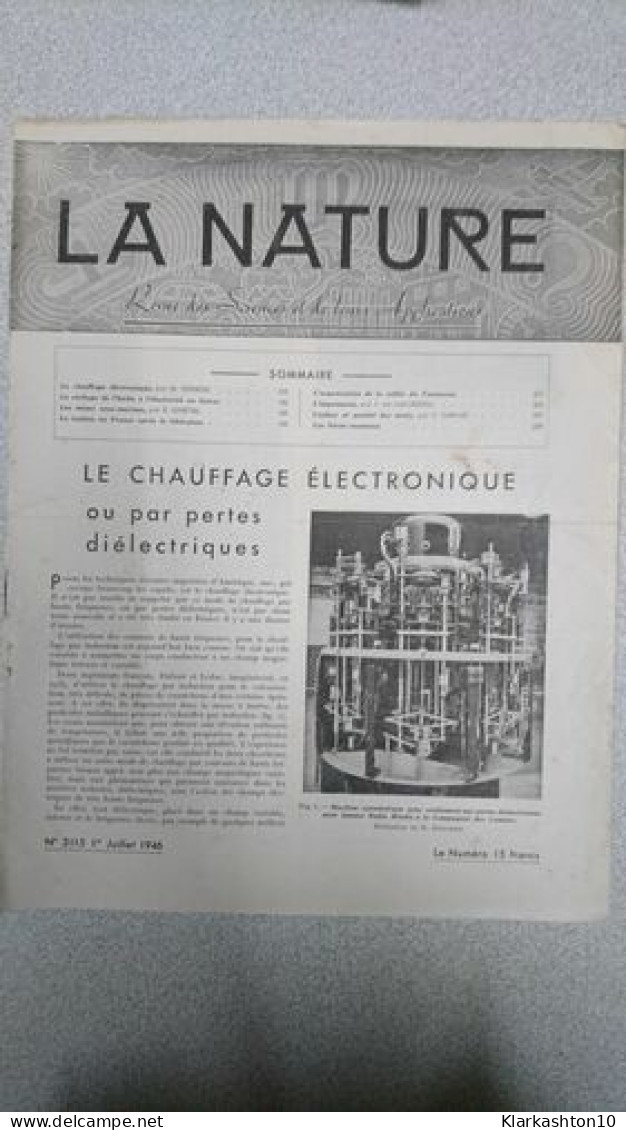 La Nature N.3115 - Juillet 1946 - Unclassified