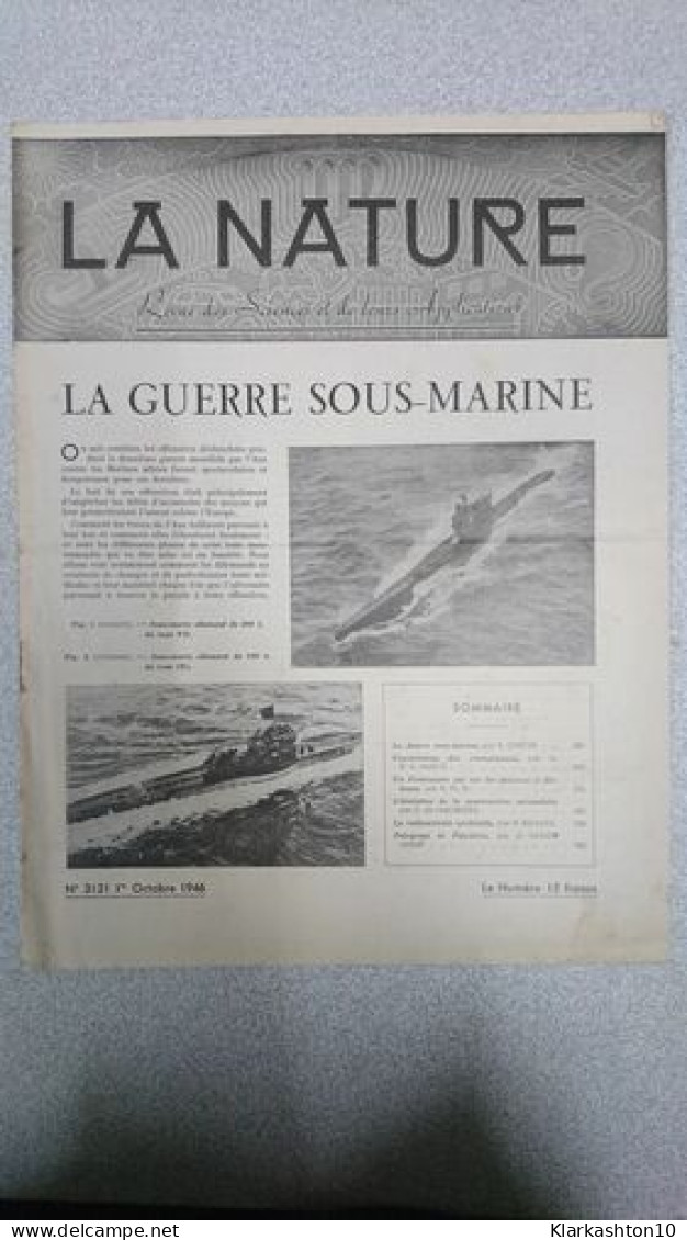 La Nature N.3121 - Octobre 1946 - Unclassified