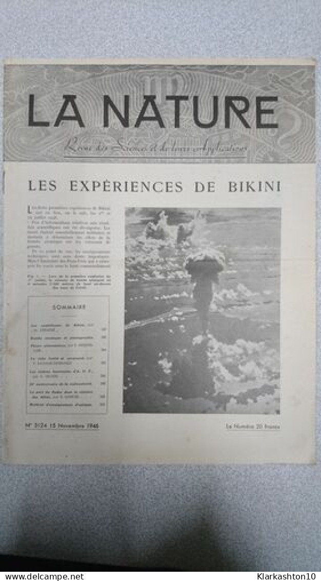 La Nature N.3124 - Novembre 1946 - Unclassified