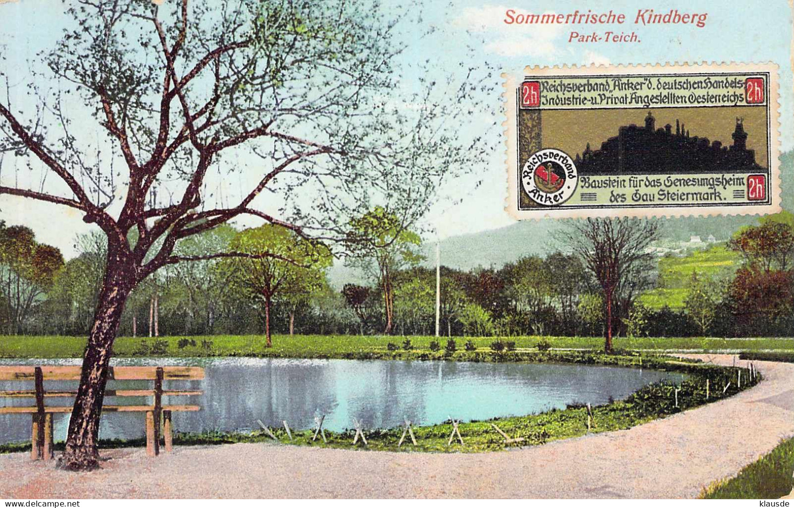 Sommerfrische Kindberg - Park-Teich Gel.Vignette - Kindberg