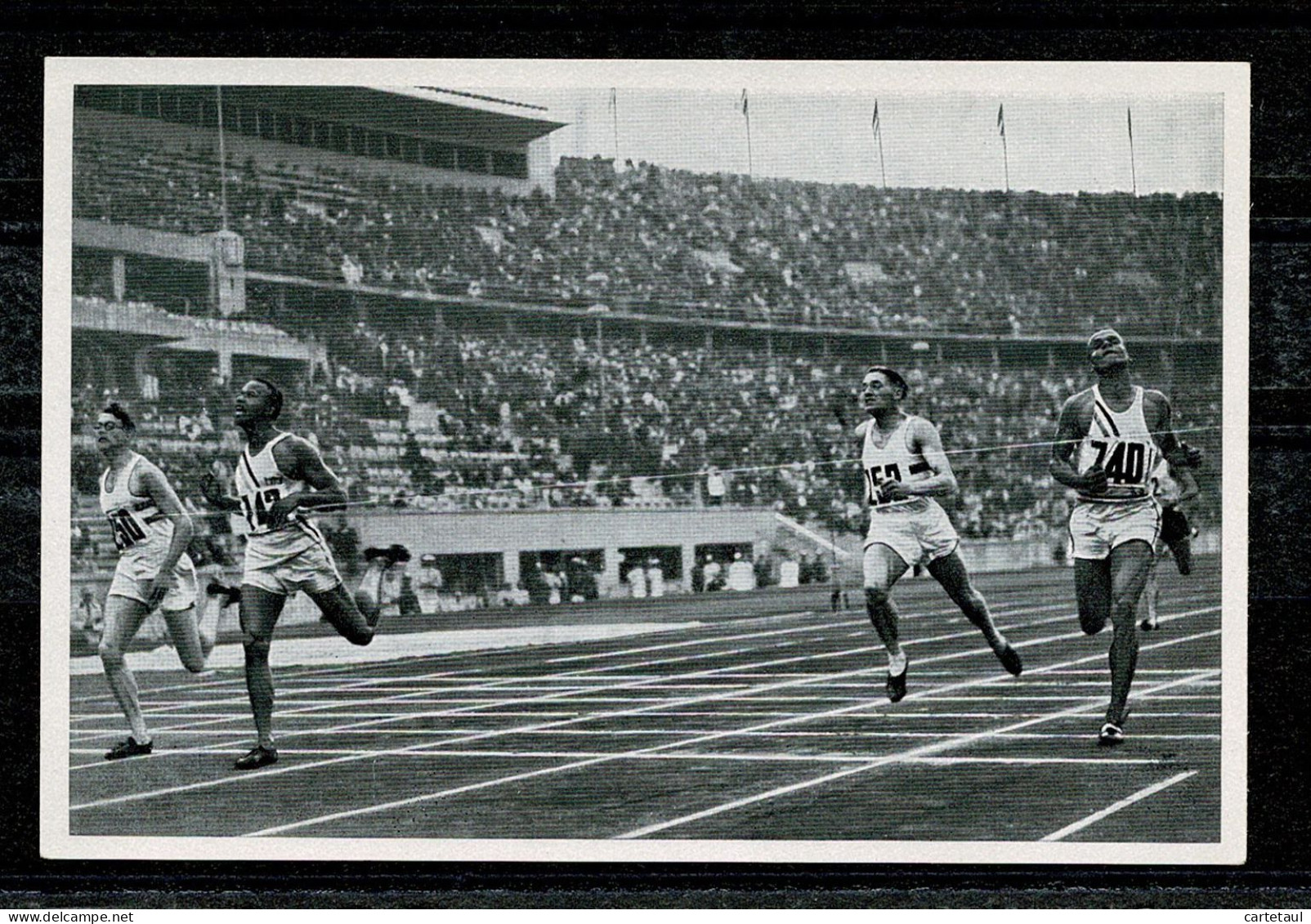 Jeux Olympiques JO 1936  Berlin Arrivée 400m Messieurs USA, GB & USA   Image Chromo 8 X 12 Cm  JAMAIS COLLEE - Otros & Sin Clasificación