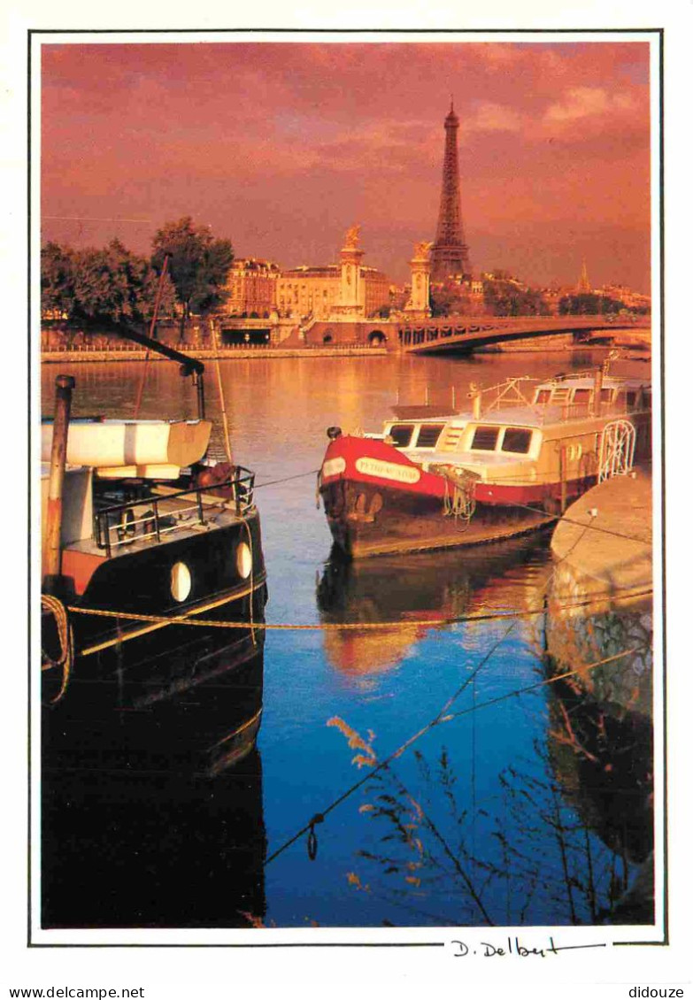 75 - Paris - La Seine Et Ses Bords - Loin Des Embouteillages L'onde Paisible De La Seine - Bateaux - CPM - Voir Scans Re - La Seine Et Ses Bords