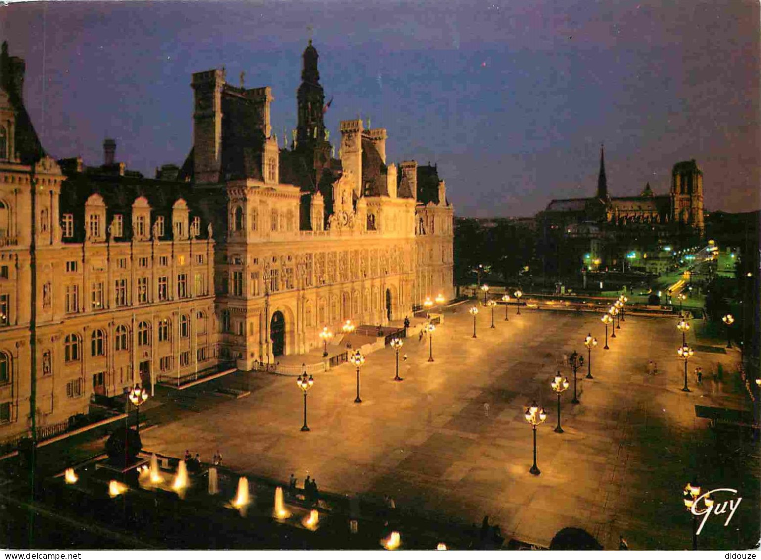 75 - Paris - Hotel De Ville - Vue De Nuit - CPM - Voir Scans Recto-Verso - Other Monuments