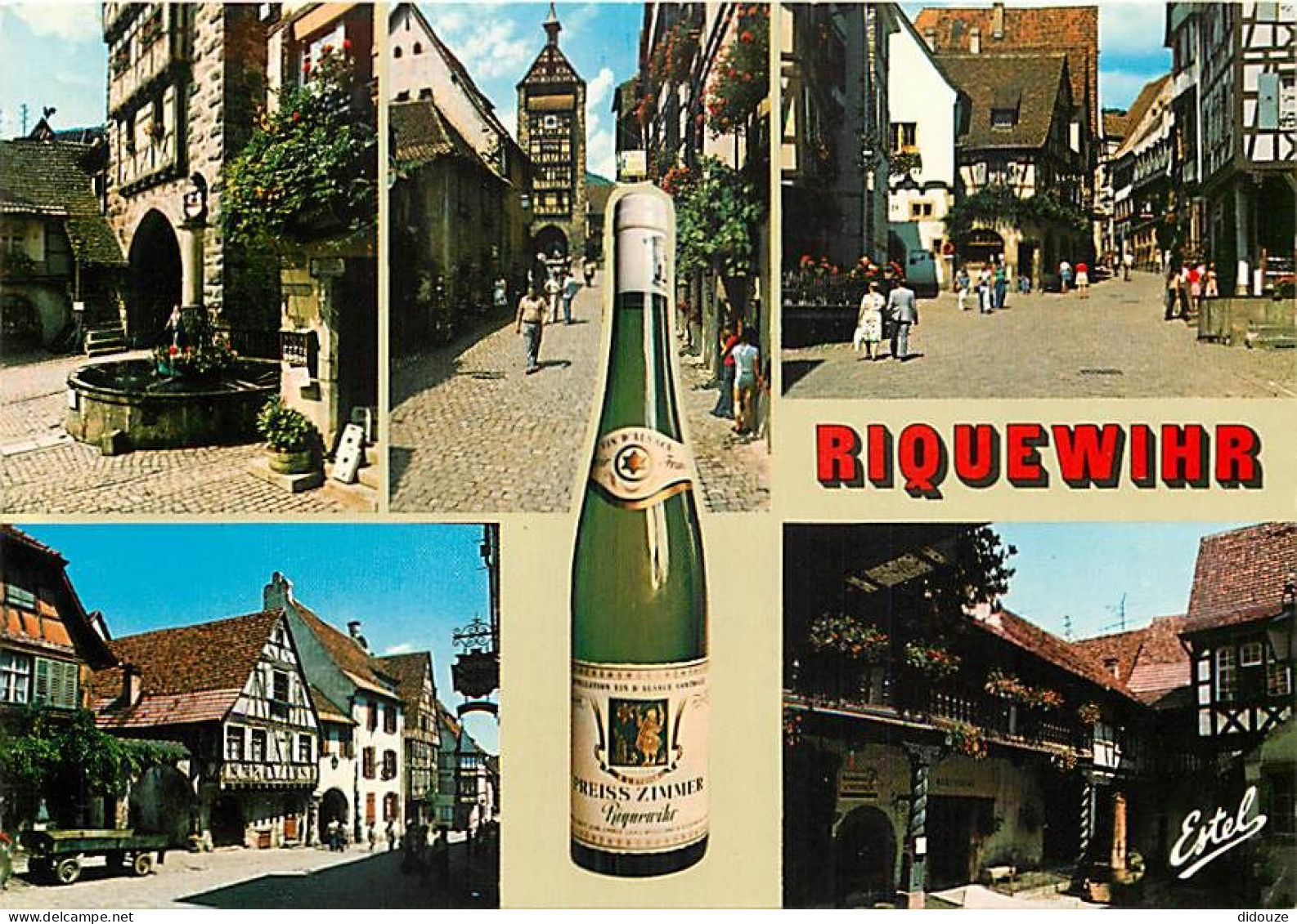 Vignes - Riquewihr - Multivues - Bouteille De Vin - CPM - Voir Scans Recto-Verso - Wijnbouw