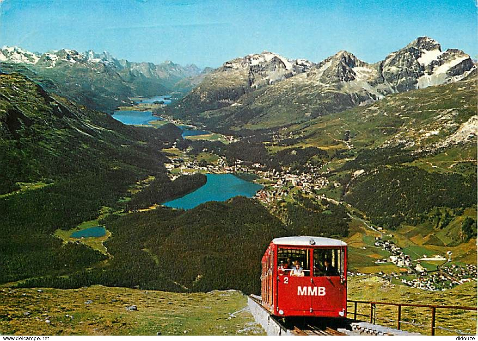 Trains - Schweiz - Suisse - Switzerland - Muottas-Muragl - Blick Auf Oberengadiner Seen - CPM - Voir Scans Recto-Verso - Trains