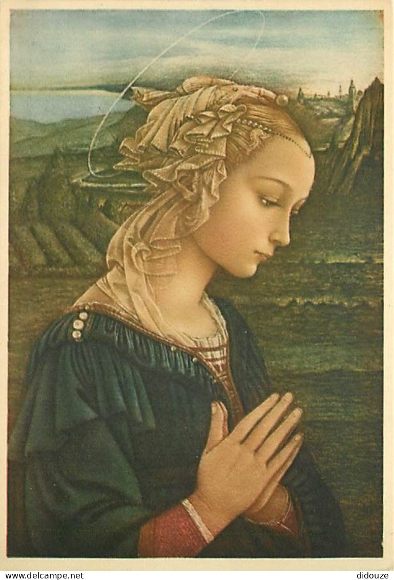 Art - Peinture Religieuse - Fra Filippo Lippi - La Vergine In Adorazione - Particolare - La Vierge En Adoration ( Détail - Quadri, Vetrate E Statue