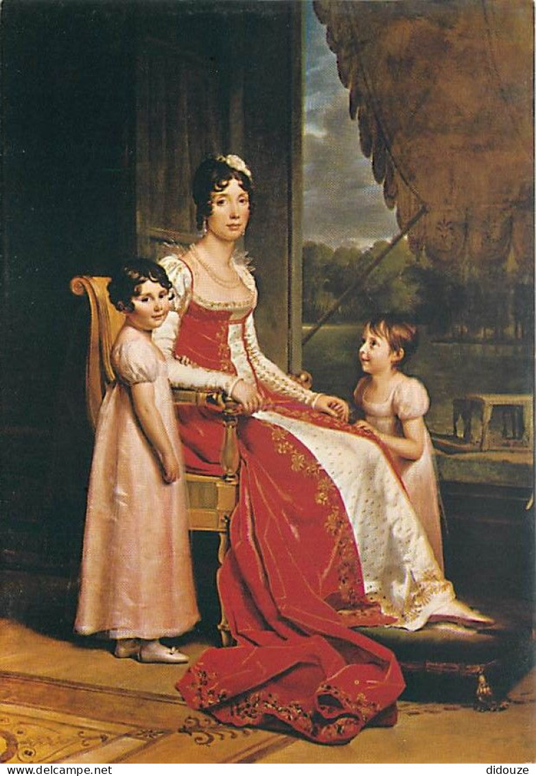 Art - Peinture - Histoire - Baron François Gérard - Julie Bonaparte  Queen Of Naples  With Ber Daughters  Zenaide And Ch - Storia