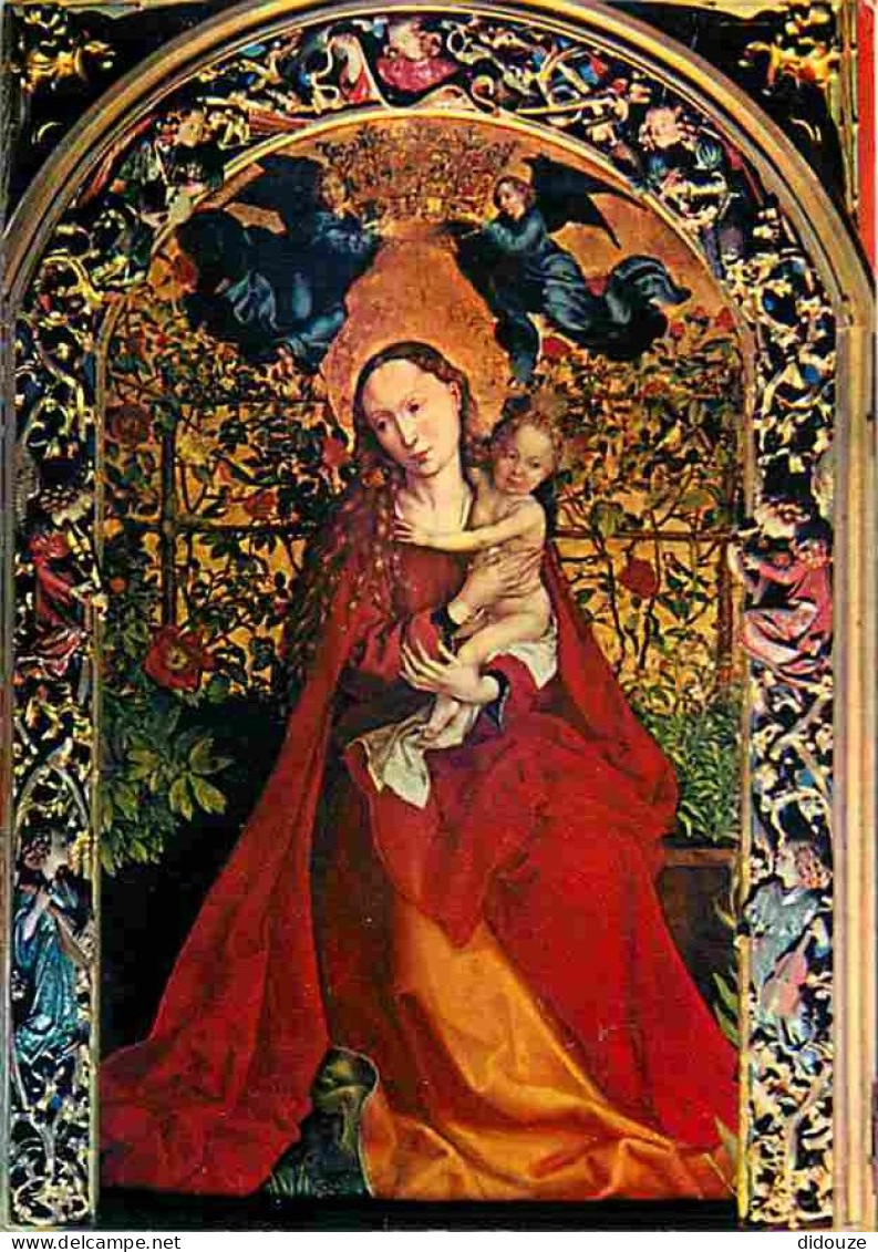 Art - Peinture Religieuse - Colmar - Cathédrale St Martin - La Vierge Au Buisson De Roses - Schongauer - CPM - Voir Scan - Gemälde, Glasmalereien & Statuen