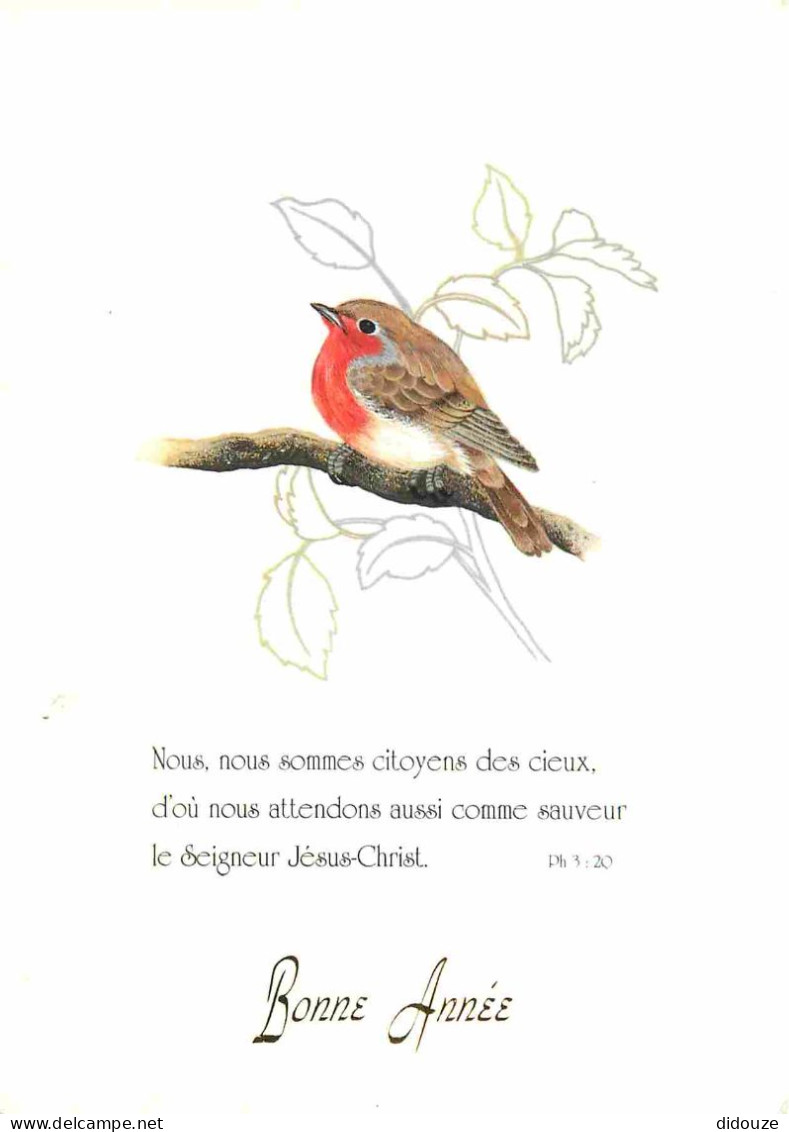 Animaux - Oiseaux - Art Peinture - Rouge Gorge - CPM - Voir Scans Recto-Verso - Oiseaux