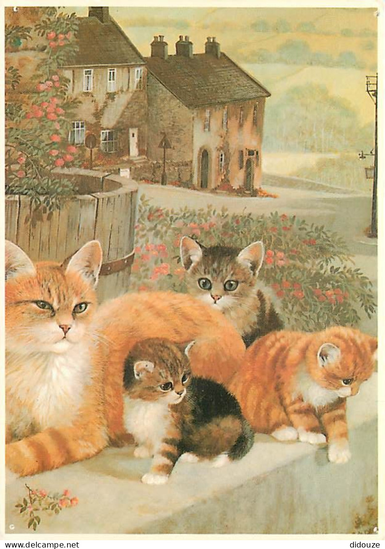 Animaux - Chats - Dessin - Illustration - Ruanne Manning - Etat Trous De Punaises Visibles - CPM - Voir Scans Recto-Vers - Cats