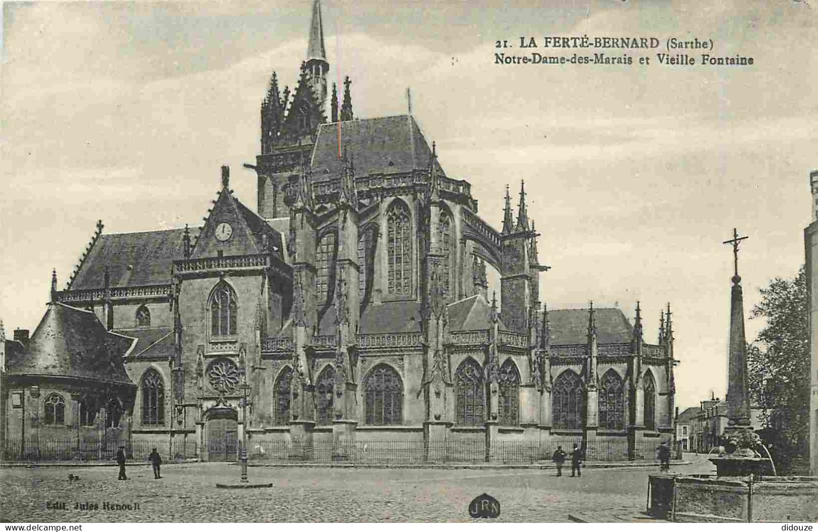 72 - La Ferté Bernard - Notre Dame Des Marais Et Vieille Fontaine - CPA - Voir Scans Recto-Verso - La Ferte Bernard