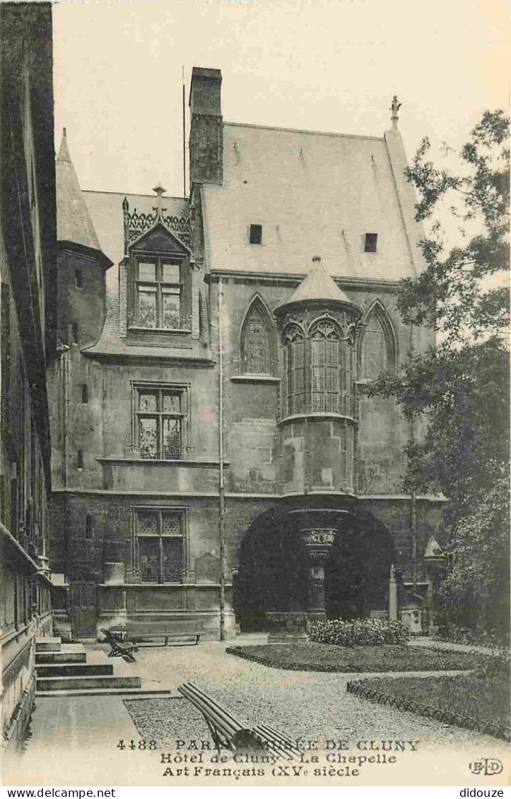 75 - Paris - Musée De Cluny - Hôtel De Cluny - La Chapelle - CPA - Etat Carte Provenant D'un Carnet - Voir Scans Recto-V - Musea