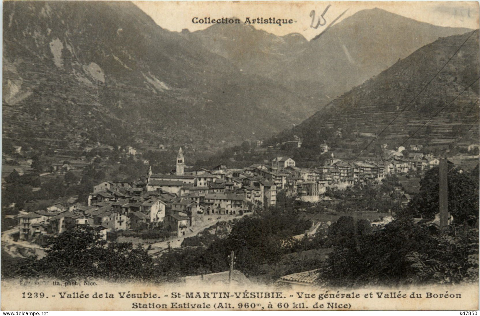 St-Martin-Vesubie, Vue Generale Et Vallee Du Boreon, Station Estivale - Saint-Martin-Vésubie