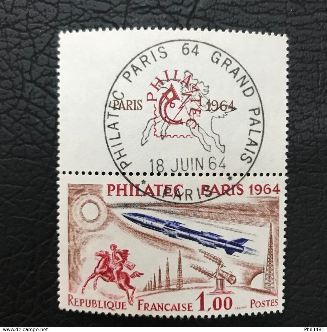 PHILATEC N°1422 Avec Gomme D'origine Sans Charnières Oblitéré De L'exposition - Oblitérés