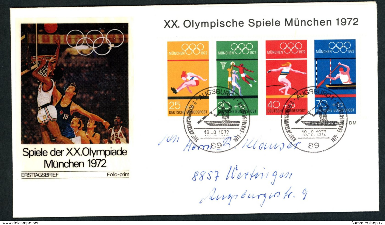Bund Block 8 FDC Olympiade 1972 München - Otros & Sin Clasificación