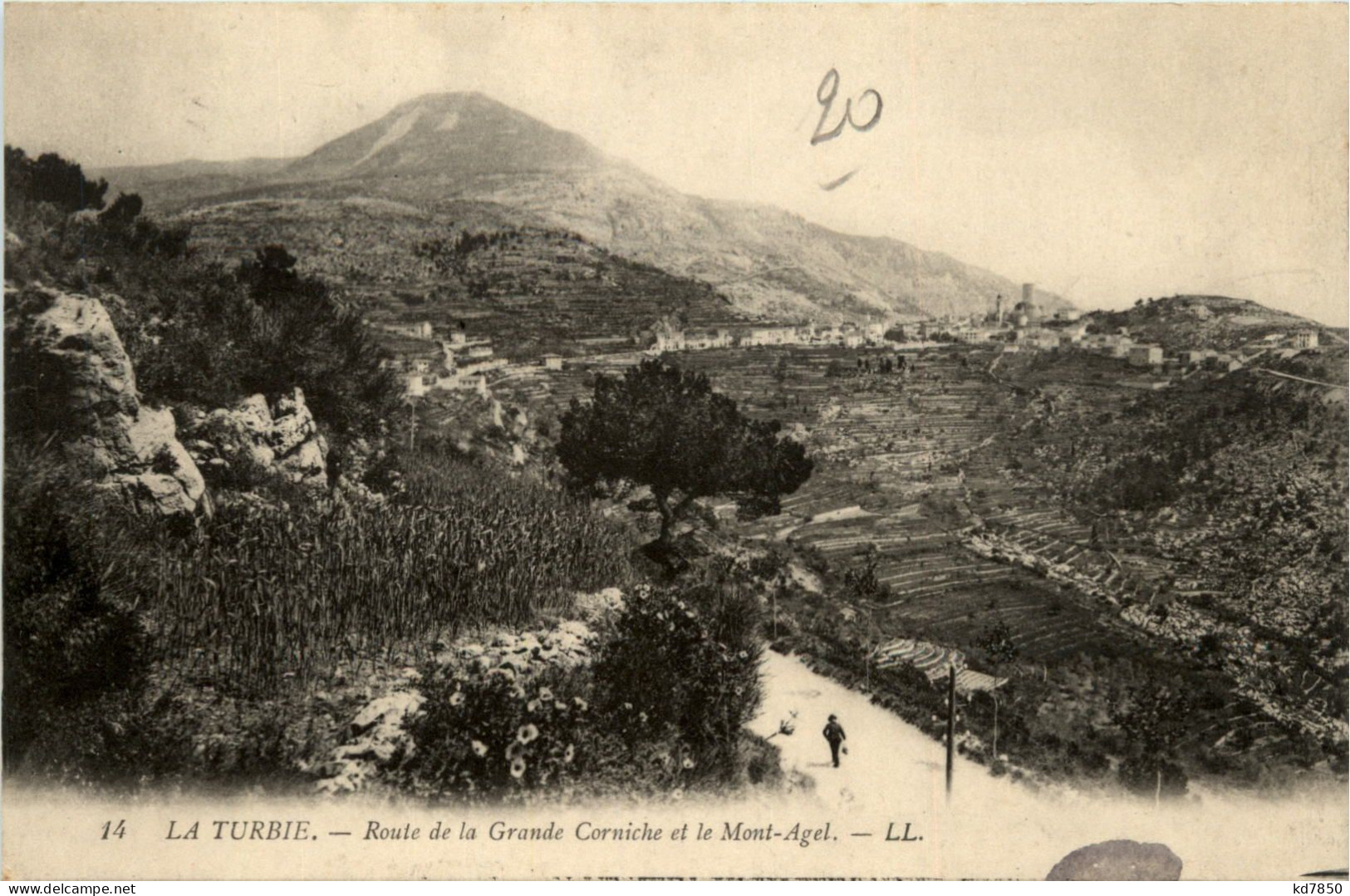 La Turbie, Route De La Grande Corniche Et Le Mont-Agel - La Turbie