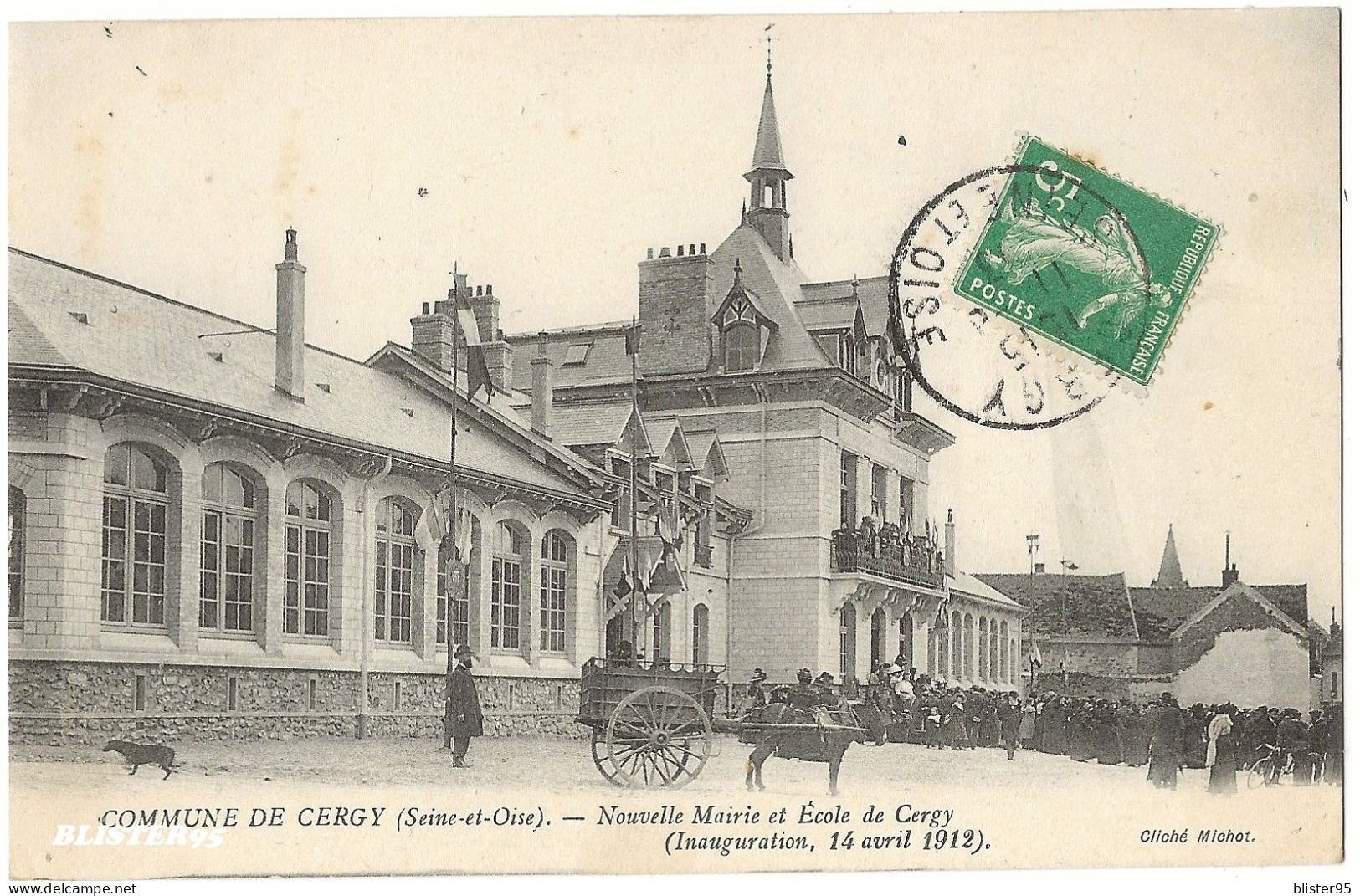 Cergy (95) Inauguration De La Nouvelle Mairie école Le 14 Avril 1912 - Pontoise
