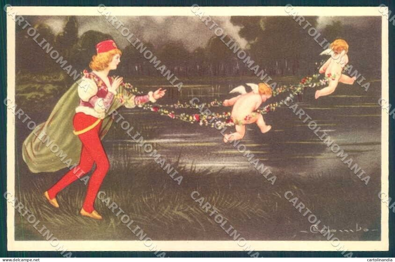 Artist Signed Colombo Man Cupid Serie 2079 Postcard VK9088 - Sonstige & Ohne Zuordnung