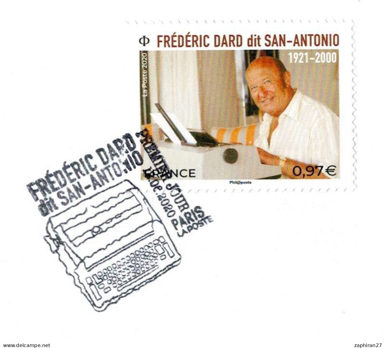 ECRIVAIN POETE : FREDERIC DARD DIT SAN ANTONIO (12-6-2020)  #659# - Writers