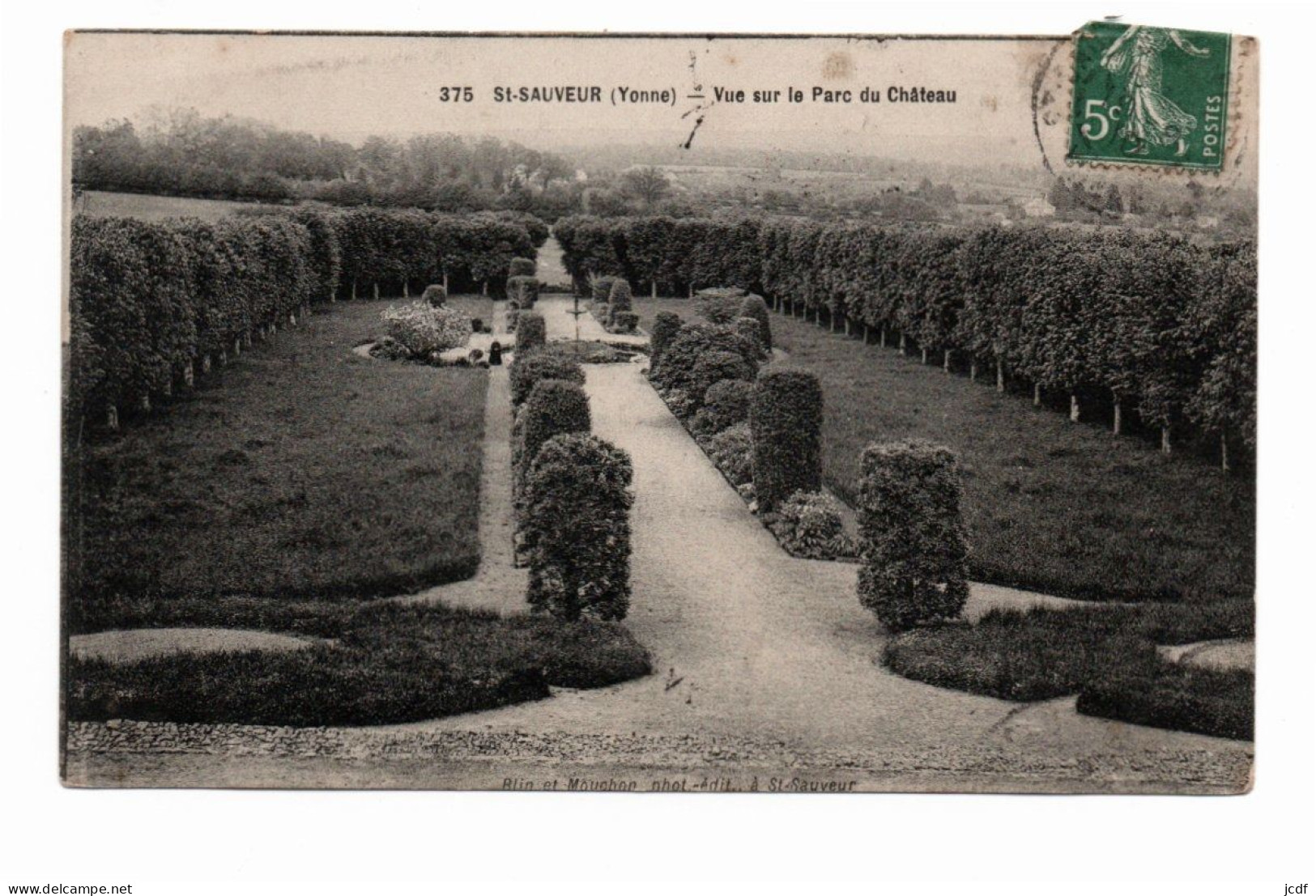 89 ST SAINT SAUVEUR EN PUISAYE Vue Sur Le Parc Du Château N° 375 - Blin Mouchon - 1910 - Saint Sauveur En Puisaye