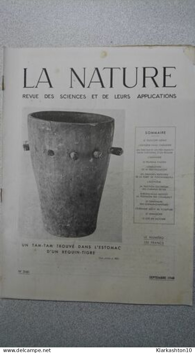 La Nature N.3161 - Septembre 1948 - Unclassified