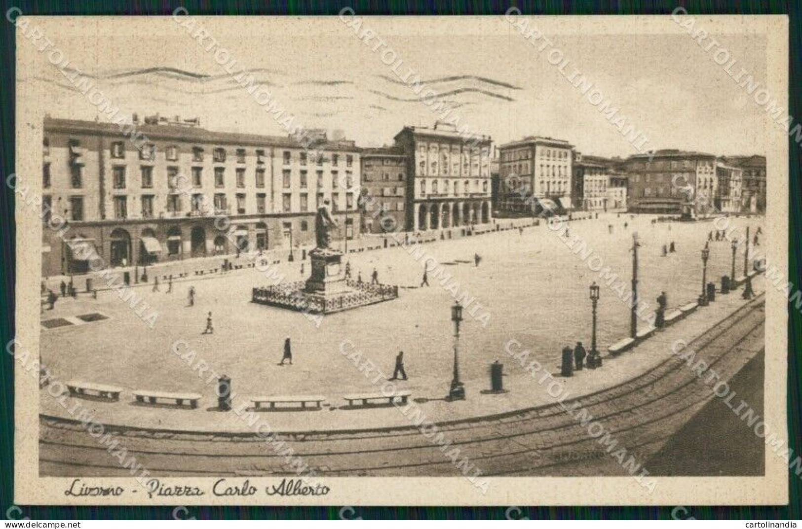 Livorno Città Piazza Carlo Alberto Cartolina WX1553 - Livorno