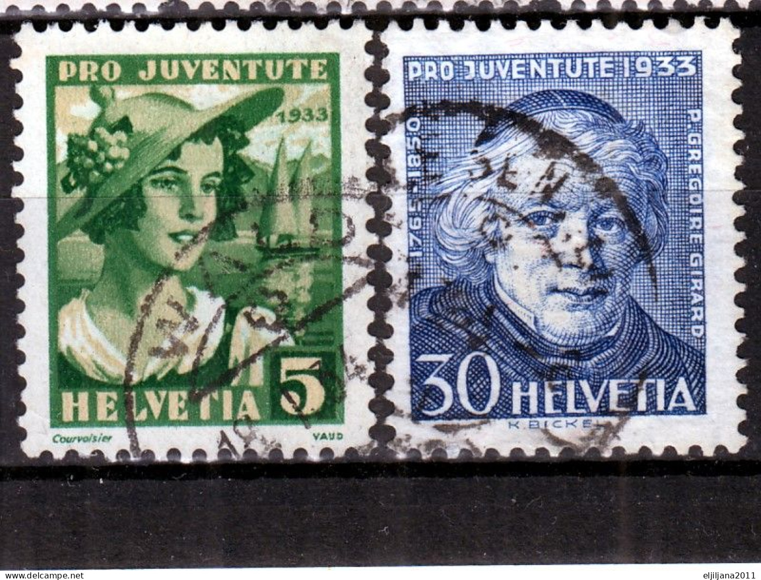 Switzerland / Helvetia / Schweiz / Suisse 1933 ⁕ Pro Juventute Mi.266 & Mi.269 ⁕ 2v Used - Oblitérés