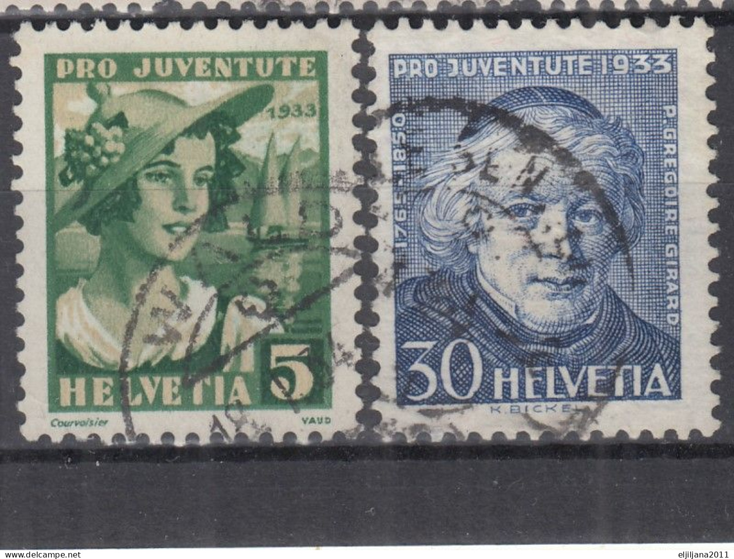 Switzerland / Helvetia / Schweiz / Suisse 1933 ⁕ Pro Juventute Mi.266 & Mi.269 ⁕ 2v Used - Oblitérés