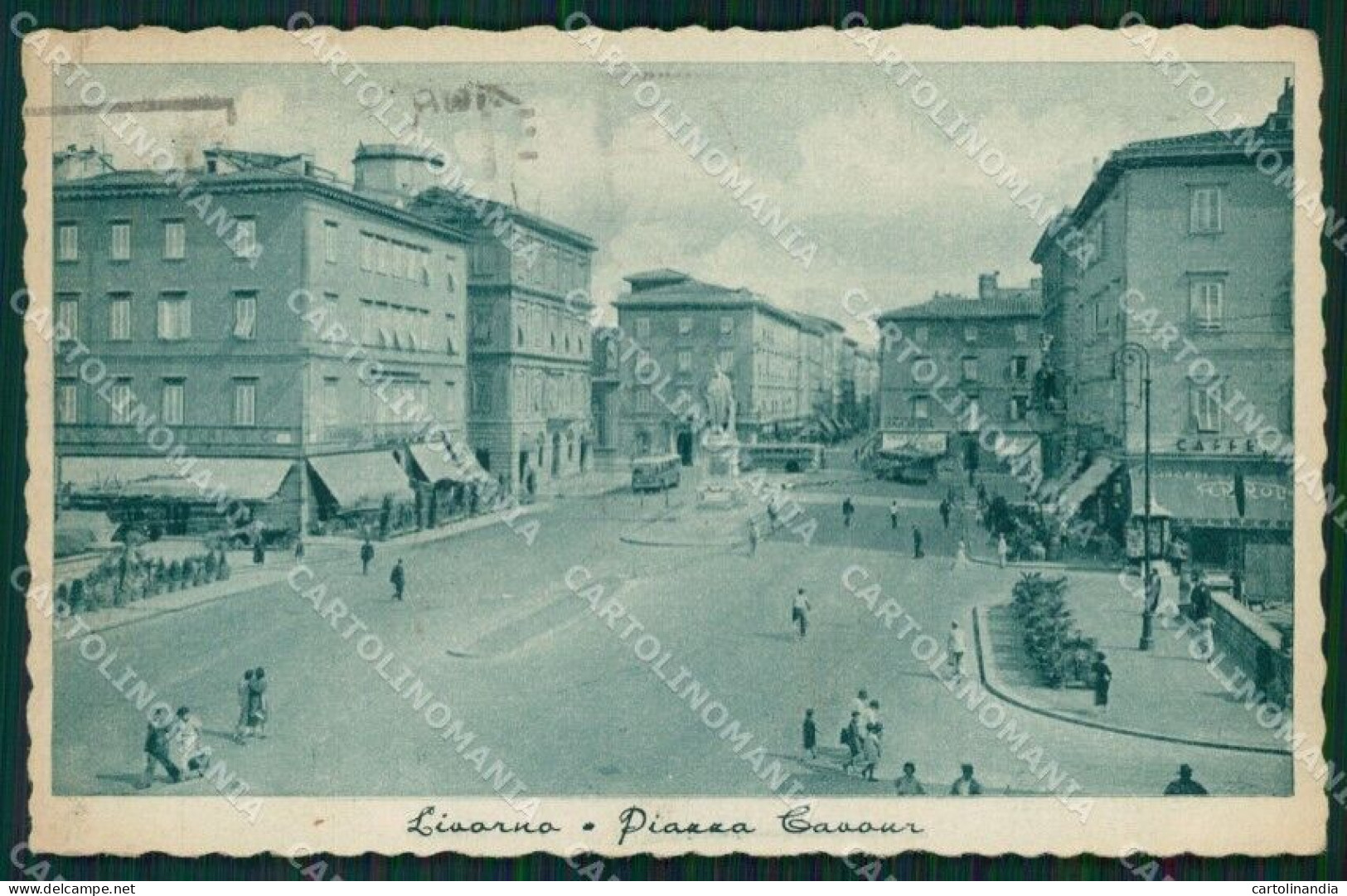 Livorno Città Piazza Cavour Cartolina WX1560 - Livorno