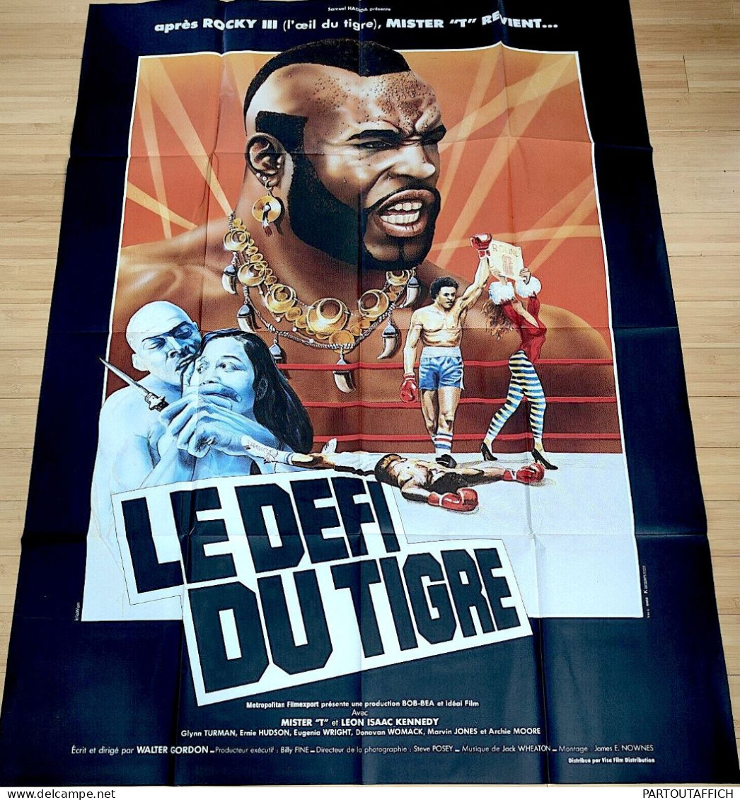 Affiche Orig Ciné LE DÉFI DU TIGRE MR.T 63X47" 1981 160X120 - Manifesti & Poster