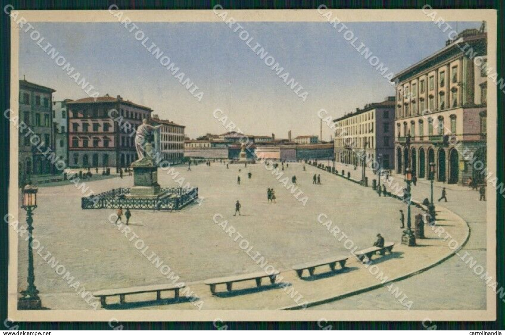 Livorno Città Piazza Carlo Alberto Cartolina WX1567 - Livorno