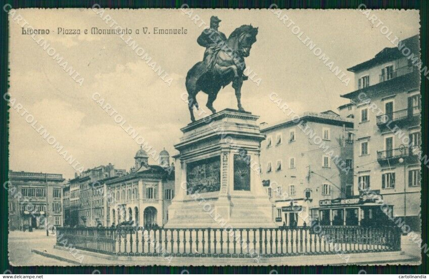 Livorno Città Piazza Vittorio Emanuele Tram PIEGHINA Cartolina WX1565 - Livorno