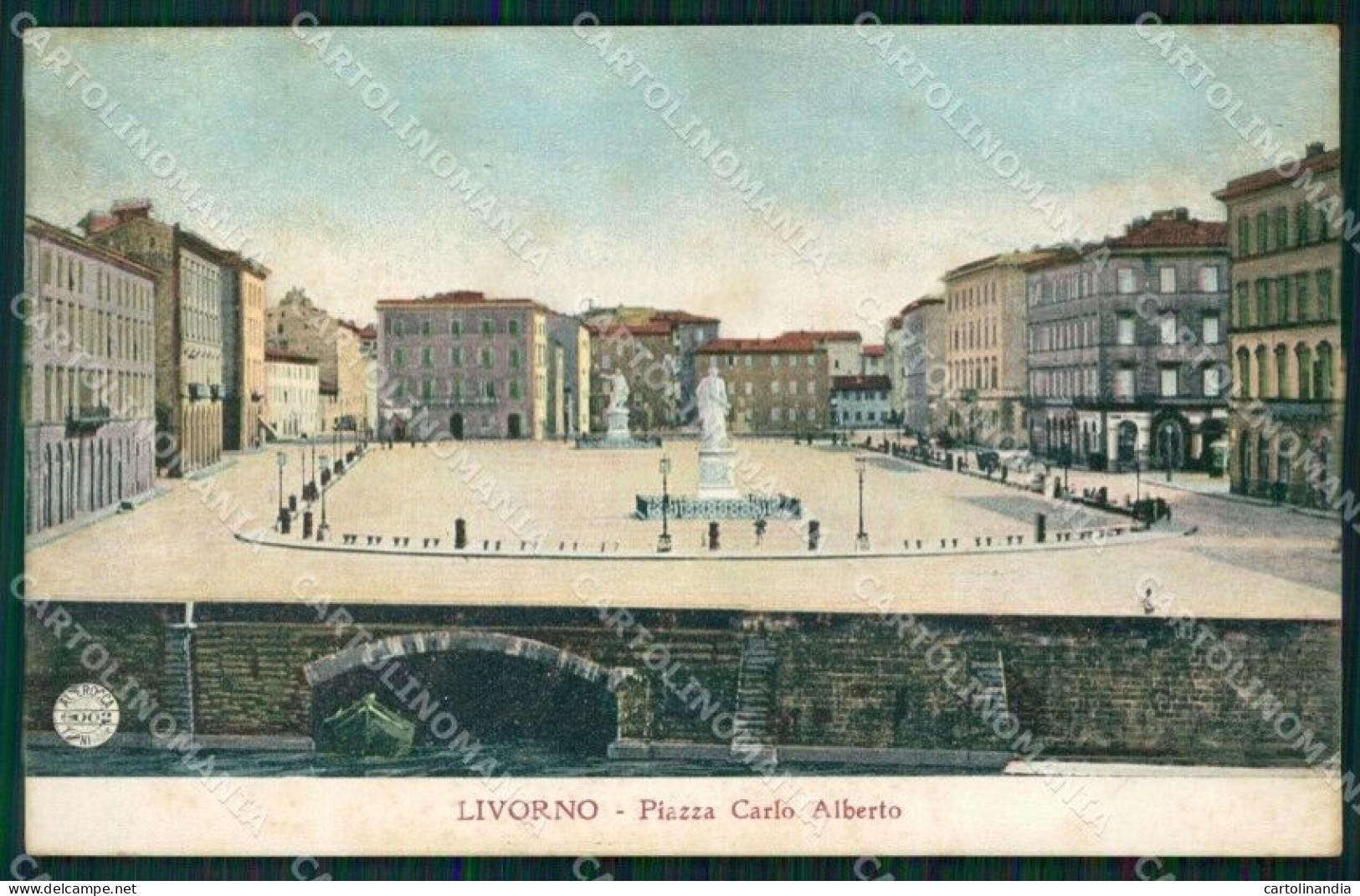 Livorno Città Piazza Carlo Alberto Alterocca 6002 Cartolina WX1571 - Livorno