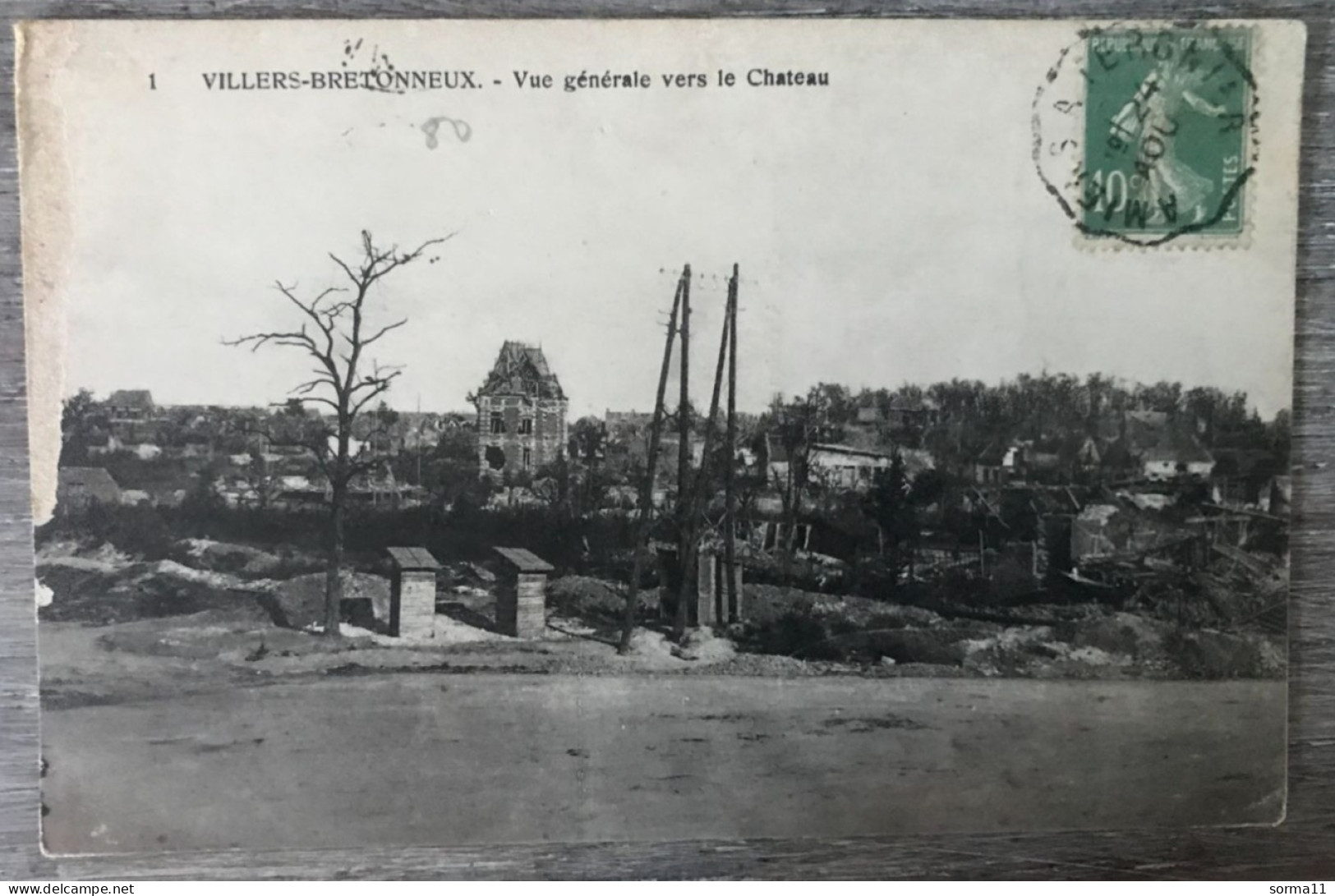 CPA VILLERS BRETONNEUX 80 Vue Générale Vers Le Château - Villers Bretonneux