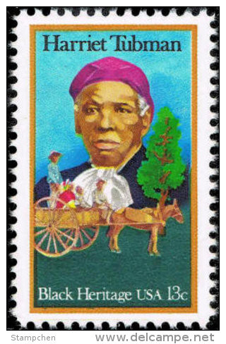 1978 USA Harriet Tubman Stamp Sc#1744 History Black Heritage Famous Lady Horse Cart Slave - Beroemde Vrouwen