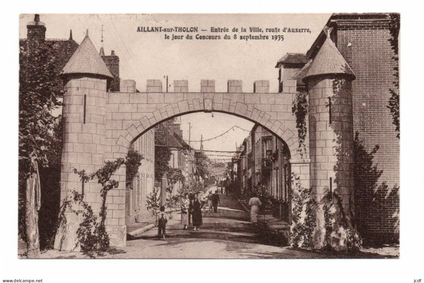 89 AILLANT SUR THOLON - Concours Du 8 Septembre 1935 Route D'Auxerre - Sépia - Aillant Sur Tholon