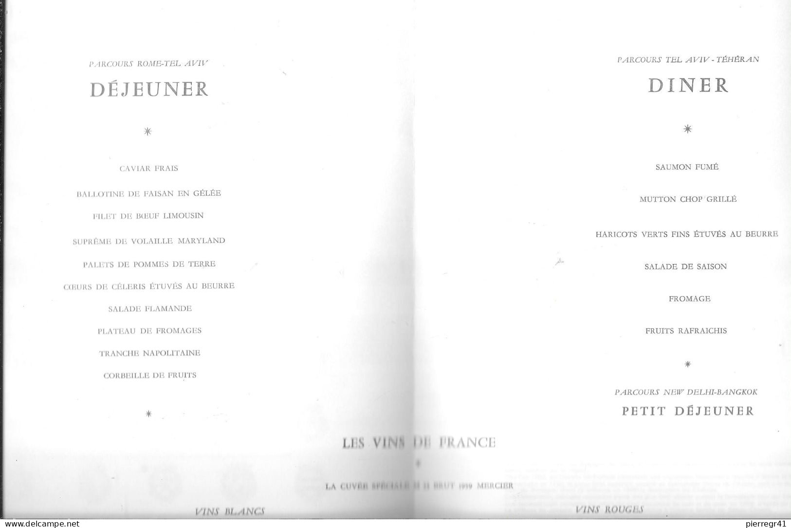 MENU-1966-AIR FRANCE-MENU-CHATEAUX De France-JOSSELIN-Dessin-P.Pages-VOL-PARIS/TOKIO-TBE-RARE - Menu